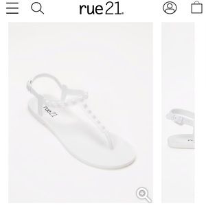 White studded jelly sandal